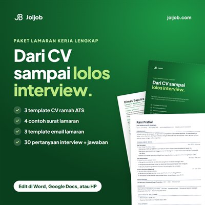 Paket Lamaran Kerja Lengkap dari Joijob